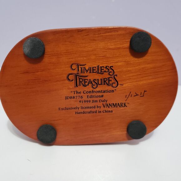 Timeless Treasure " The Confrontation " Vanmark Girl Boy Animal Figurine 1999 - Picture 3 of 9